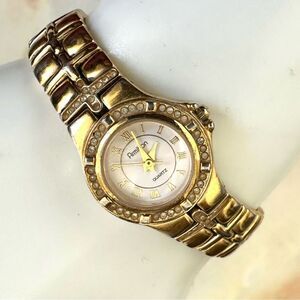 Armitron gold tone rhinestone Watch